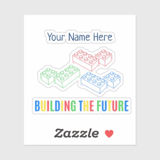 Personalized Building Bricks シール (シート)