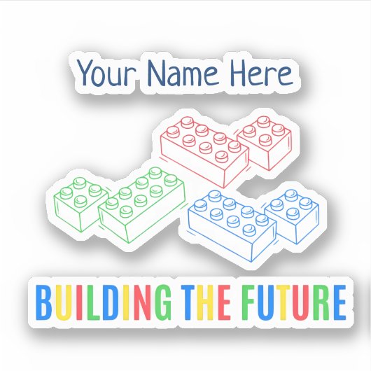 Personalized Building Bricks シール (正面)
