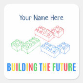 Personalized Building Bricks スクエアシール (正面)