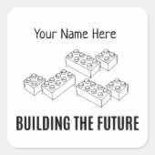 Personalized Building Bricks スクエアシール (正面)