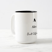 Personalized Built Different Coffee Mug Initial ツートーンマグカップ (正面左)