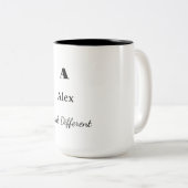 Personalized Built Different Coffee Mug Initial ツートーンマグカップ (正面右)