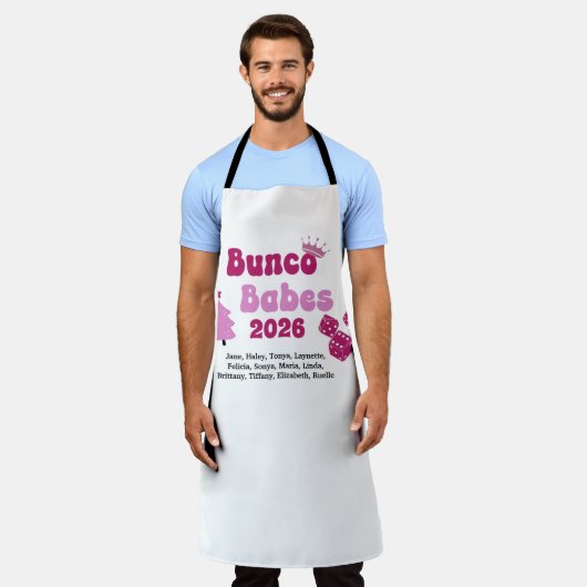 Personalized Bunco Babe  エプロン (着用した状態)