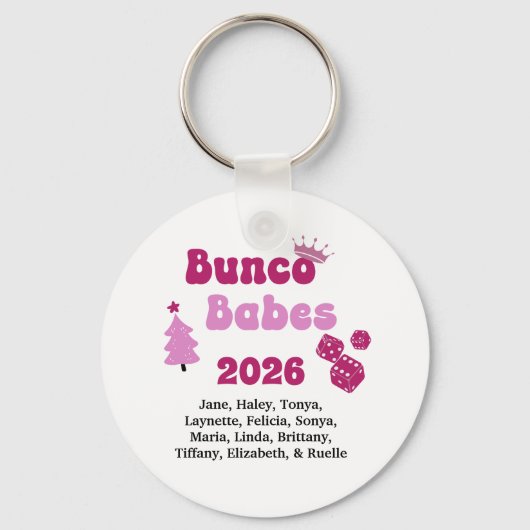 Personalized Bunco Babe  キーホルダー (正面)