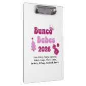 Personalized Bunco Babe  クリップボード (右)