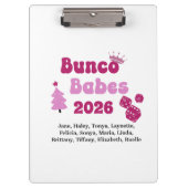 Personalized Bunco Babe  クリップボード (正面)