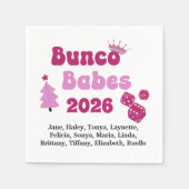 Personalized Bunco Babe スタンダードカクテルナプキン (正面)