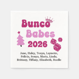 Personalized Bunco Babe  スタンダードカクテルナプキン