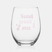 Personalized Bunco Babe  ステムなしワイングラス (正面)
