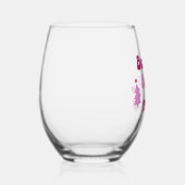 Personalized Bunco Babe  ステムなしワイングラス (左)
