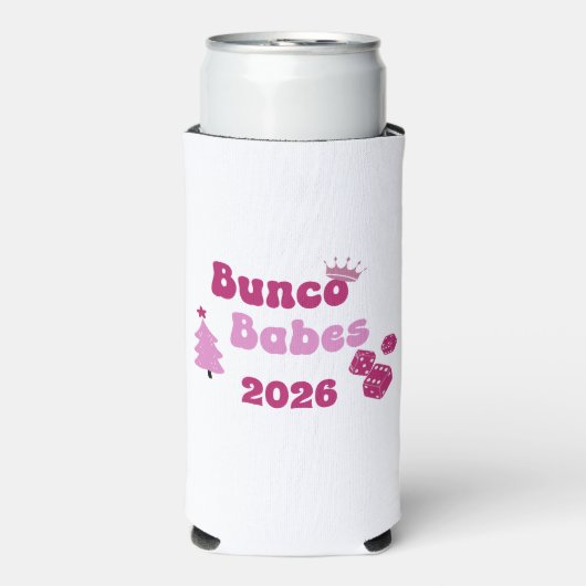 Personalized Bunco Babe  スリム缶クーラー (Seltzer正面)
