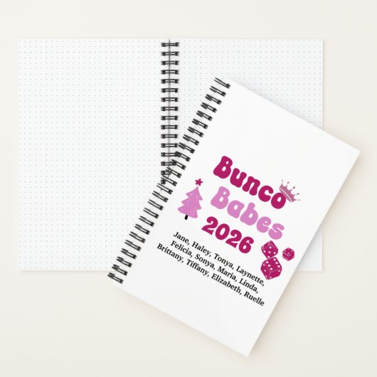 Personalized Bunco Babe  ノートブック (内側)