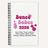 Personalized Bunco Babe  ノートブック (正面)