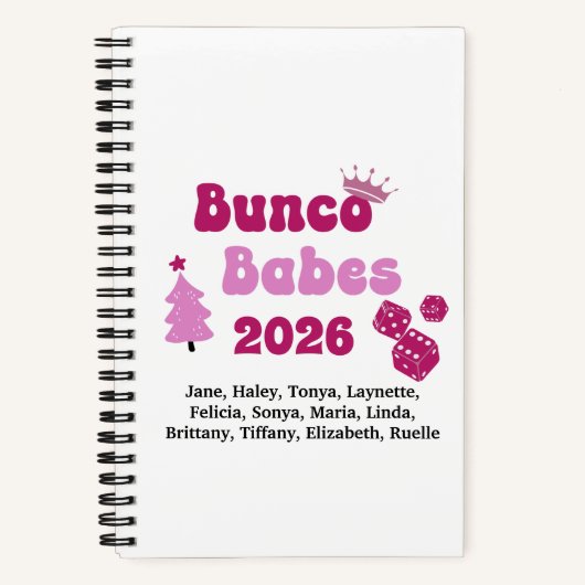 Personalized Bunco Babe  ノートブック (正面)