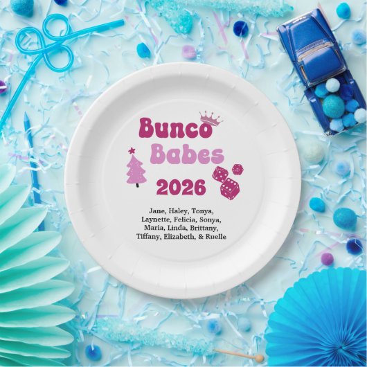 Personalized Bunco Babe  ペーパープレート (パーティー)