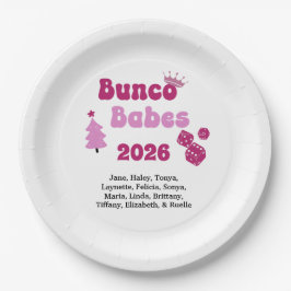 Personalized Bunco Babe  ペーパープレート