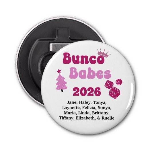 Personalized Bunco Babe 栓抜き (正面)