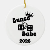 Personalized Bunco Babe Ornament セラミックオーナメント (正面)
