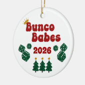 Personalized Bunco Babes Ornament セラミックオーナメント (左)
