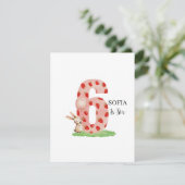 Personalized Bunny 6th Birthday Card for Girls シーズンカード (スタンド正面)