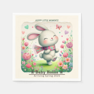Personalized Bunny Baby Shower Paper Napkins スタンダードカクテルナプキン