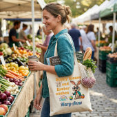 Personalized Bunny Kisses Easter トートバッグ