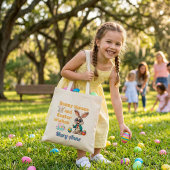 Personalized Bunny Kisses Easter トートバッグ