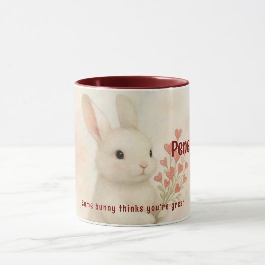 Personalized Bunny Mug  マグカップ (中央)