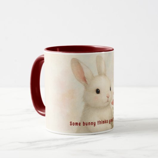Personalized Bunny Mug マグカップ (正面左)