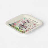 Personalized Bunny Paper Party Plates ペーパープレート (傾斜あり)
