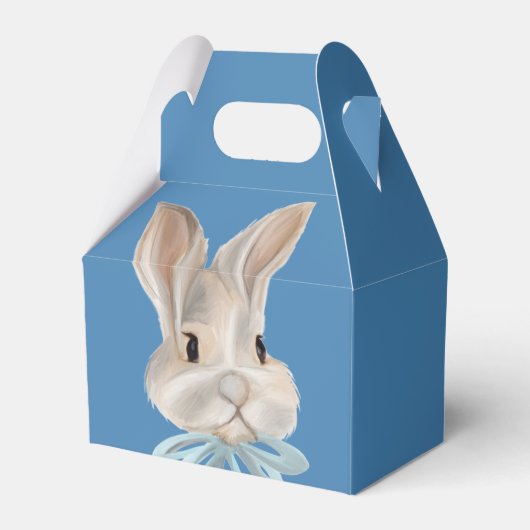 Personalized Bunny Themed Birthday Favour Box フェイバーボックス (正面サイド)