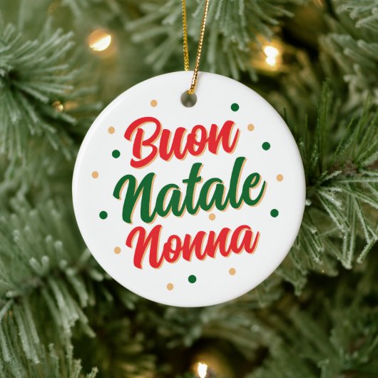 Personalized Buon Natale Nonna  セラミックオーナメント (ツリー)