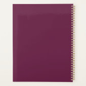 Personalized Burgundy Custom Name Planner プランナー手帳 (裏面)