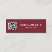 Personalized Burgundy Mini Calling Card Design コーリングカード (正面)