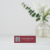 Personalized Burgundy Mini Calling Card Design コーリングカード (スタンド正面)