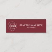 Personalized Burgundy Mini Calling Card Design コーリングカード (裏面)
