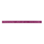 Personalized burgundy red wedding favor ribbon サテンリボン (正面)