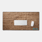 Personalized Burlap Cover Image Desk Mat デスクマット (キーボード&マウス)