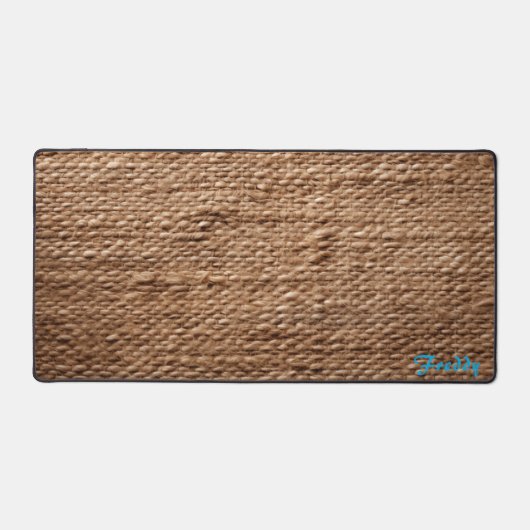 Personalized Burlap Cover Image Desk Mat デスクマット (正面)