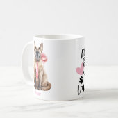 Personalized Burmese Cat Valentine's Day コーヒーマグカップ (正面左)