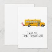 Personalized Bus Driver Appreciation Thank You サンキューカード (正面/裏面)
