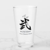 Personalized BUSHIDO 武 Kanji Beer Mug タンブラーグラス (裏面)