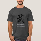 Personalized BUSHIDO 武 Kanji Samurai T-Shir Tシャツ (正面)