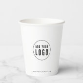 Personalized Business Add Logo Modern Minimalist 紙コップ (裏面)