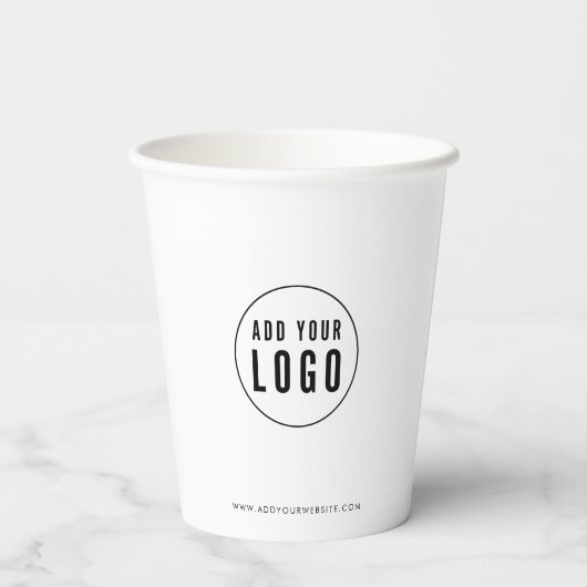 Personalized Business Add Logo Modern Minimalist 紙コップ (裏面)