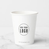 Personalized Business Add Logo Modern Minimalist 紙コップ (正面)