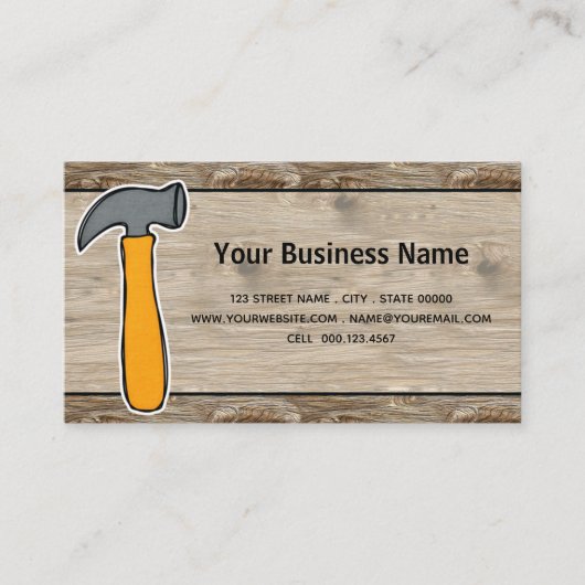 Personalized Business Cards - Handyman 名刺 (正面)