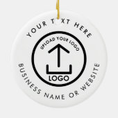 Personalized Business Custom Logo Text Christmas セラミックオーナメント (裏面)