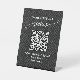Personalized Business Leave a Review, QR Code Sign 台座サイン