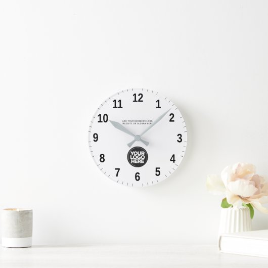 Personalized Business Logo and Text ラウンド壁時計 (ホーム)